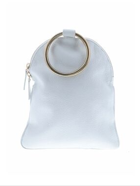 Meyers White Leather Ring-Handle Women's Bag